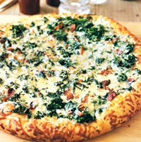 Spinach and Pepper-Jack Pizza