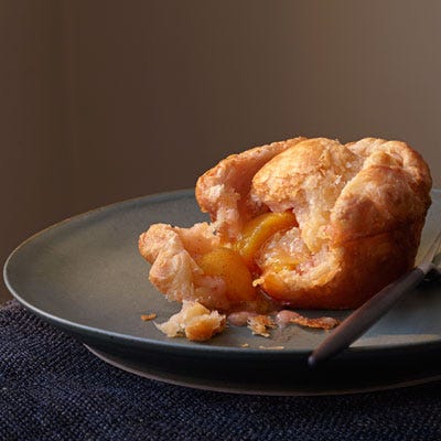 Peach and Vanilla Puff-Pastry Pies