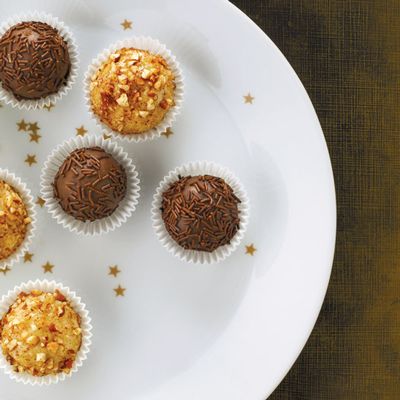 <p>These chewy, sprinkles-coated balls (called brigadeiros in Portuguese) are more like chocolate caramels than French-style truffles.</p><p><b>Recipe: </b><a href="http://www.delish.com/recipefinder/brazilian-rich-chocolate-truffles-recipe-fw1212" target="_blank"><b>Brazilian Rich Chocolate Truffles</b></a></p>
