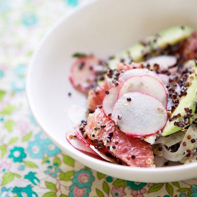 Vitamin-Boosted Salad with Black Quinoa, Fennel, Avocado, and Grapefruit