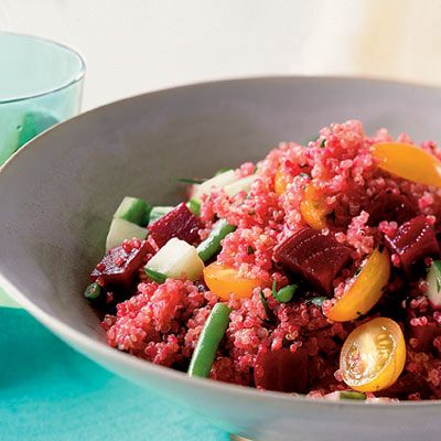 <p>The whole-grain quinoa in this salad helps you feel satisfyingly full long after the meal is finished.</p><p><b>Recipe:</b> <a href="/recipefinder/quinoa-salad-beets-recipe" target="_blank"><b>Quinoa Salad with Beets</b></a></p>
