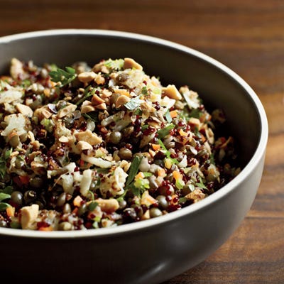 Red Quinoa and Lentil Pilaf