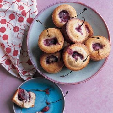 Tiny Cherry and Almond Tea Cakes
