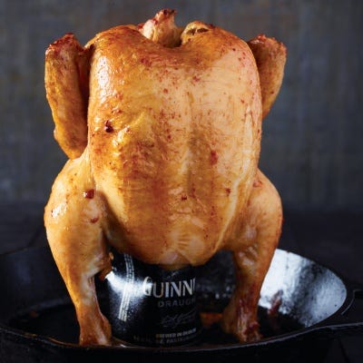 <p>If juiciness is your goal, pop open a frosty one, set your chicken on top of the can, and then leave the pair alone in the privacy of your oven. The stout makes the meat incredibly moist and gives it a subtle sweet-and-malty flavor. A little leftover beer blended with a couple of tablespoons of fig jam transforms the pan drippings into a rich, tasty gravy.</p>
<p><strong>Recipe:</strong> <a href="http://gogonow.org/recipefinder/beer-can-roasted-chicken-fig-jam-pan-sauce-recipe-mslo0913%22 target="_blank"><strong>Beer-Can Roasted Chicken with Fig-Jam Pan Sauce</strong></a></p>