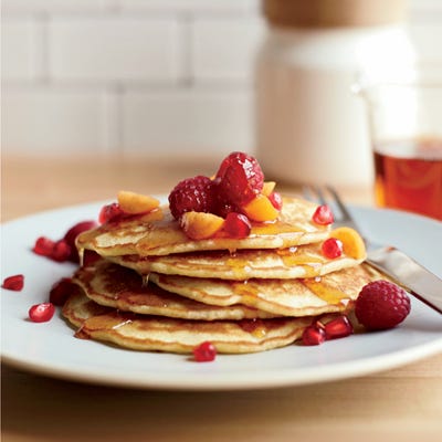 Elisabeth Prueitt always mixes ground flax into her pancake batter. "I've never felt great about the low nutritional value of pancakes — it's like eating cake for breakfast — but the flax adds fiber, omega-3s, and minerals," she says.
 Recipe: Flax-Coconut Pancakes