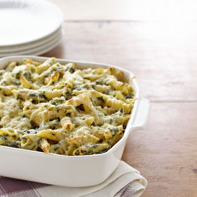 Four-Cheese Pasta Florentine