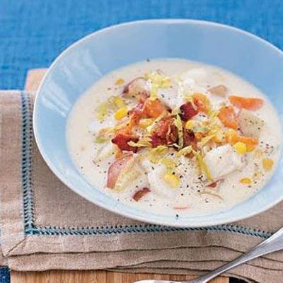 <p> Despite being in the same family as ducks and geese, swans have been a much-lauded — and protected (read: not eaten) — bird for centuries. So we went with something else of the swimming variety — cod — spun into a creamy <a href="http://www.womansday.com/Recipes/Fish-Veggie-Chowder" target="_blank">Fish and Veggie Chowder</a>. Whip up this quick batch of soup in less than an hour for a warming winter dinner. </p>  												