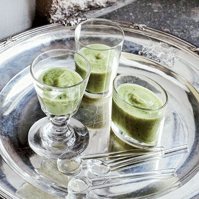Zucchini Soup with CrÃ¨me FraÃ®che