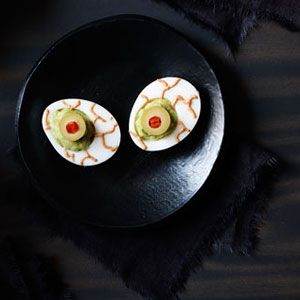 <p>Setting your sights on a fright-filled party spread? Make sure these creepy peepers — which are egg whites filled with a tangy and tasty mix of avocado and creamy taco sauce — are included.</p>
<p><strong>Recipe:</strong> <a href="/recipefinder/guacamoldy-eyeballs-recipe-123432" target="_blank"><strong>Guacamoldy Eyeballs</strong></a></p>