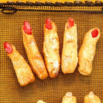 These lifelike pretzel fingers are worth the effort. Not only are they tender and savory with a hint of rosemary, they are also ghoulishly good at scaring Halloween-party guests.

 Recipe: Ladies' Fingers and Men's Toes