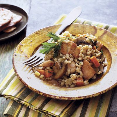 <p>This is a simple and satisfying meal to be enjoyed during the cold winter nights. We've given this dish more texture by adding barley — which is also a healthier grain — rather than the rice traditionally used in pilaf. This heartwarming comfort food is easy to prepare using just one pot.</p>    <p><b>Recipe:</b> <a href="/recipefinder/toasted-barley-chicken-pilaf-ghk-0107"><b>Toasted Barley and Chicken Pilaf</b></a></p>