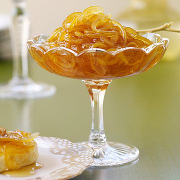<p>Emily Kaiser devised this simple, fail-safe recipe while living in Oakland, California, with two excessively productive Meyer lemon trees. Likely a cross between an orange and a lemon, the Meyer lemon give this sweet-tart marmalade a bright citrus flavor.</p><p><strong>Recipe:</strong> <a href="http://www.delish.com/recipefinder/meyer-lemon-marmalade-recipe" target="_blank"><strong>Meyer Lemon Marmalade</strong></a></p>