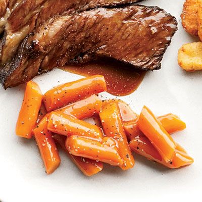 <p>Top Chef Season 6 winner Michael Voltaggio cooks these carrots in carrot juice and a hoppy beer to emphasize their savory depth, not their sweetness.</p><p><b>Recipe: </b><a href="/recipefinder/carrots-braised-in-beer-carrot-juice-recipe-fw0410" target="_blank"><b>Carrots Braised in Beer and Carrot Juice</b></a></p>