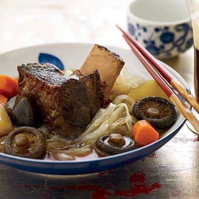Braised Short Ribs with Daikon and Glass Noodles
