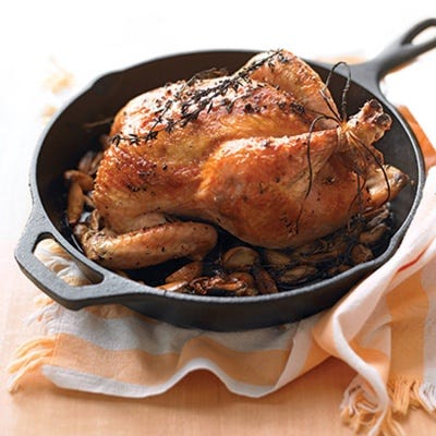 Chicken with 40 Cloves of Garlic <p>Paris may be the city of romance, but French cooking is perfect for gathering around the table with a group — as in, more than two! Throw Valentine's Day convention to the wind and present chicken with mild, buttery roasted garlic — yes, 40 cloves of it &mdashl and a few sprigs of thyme. It's simple but completely indulgent.</p>
<p><strong>Recipe: <a href="http://gogonow.org/recipefinder/chicken-40-cloves-of-garlic-recipe-mslo1113%22 target="_blank">Chicken with 40 Cloves of Garlic</a></strong></p>