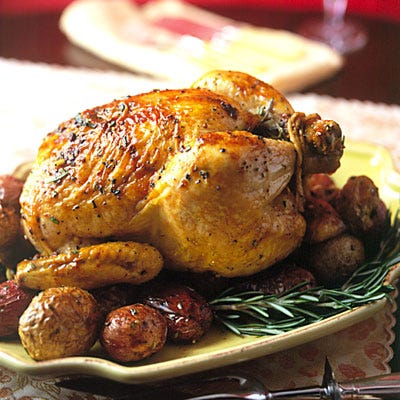 Garlic-Rosemary Roasted Chicken and Potatoes