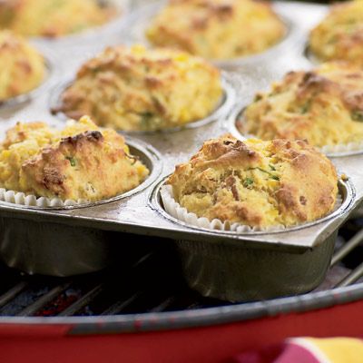 <p>When baking these bacon-and-scallion-flecked corn muffins — a great accompaniment to all kinds of barbecue — Nick Fauchald prefers the grill to a conventional oven for two reasons: The muffins absorb some of the grill's great smoky flavors, and he can spend that much more time outside.</p><p><b>Recipe: </b><a href="/recipefinder/grill-roasted-bacon-scallion-corn-muffins-recipe" target="_blank"><b>Grill-Roasted Bacon-and-Scallion Corn Muffins</b></a></p>