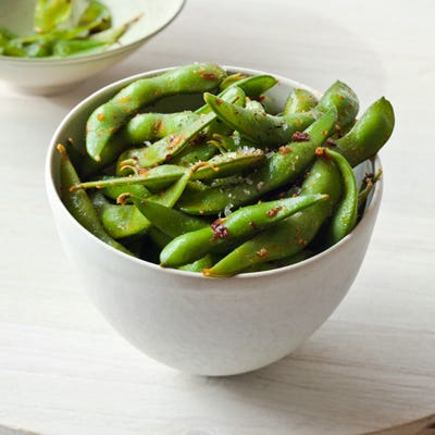 <p>Just because you're making Mexican doesn't mean  you can't incorporate edamame! Instead of pairing soybeans with the usual Asian flavors, this recipe calls for chipotle chiles and cumin, which add a smoky flavor.</p><p><b>Recipe: </b><a href="http://gogonow.org/recipefinder/chipotle-garlic-edamame-recipe-fw0312%22%3E%3Cb%3EChipotle-Garlic Edamame</b></a></p>