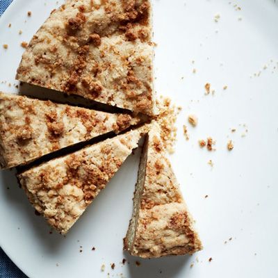 <p>Excellent with coffee or tea, this moist cake has lots of crisp, salty, buttery crumbs on top.</p><p><b>Recipe: </b><a href="/recipefinder/brown-butter-sour-cream-crumb-cake-recipe-fw0113" target="_blank"><b>Brown Butter-Sour Cream Crumb Cake</b></a></p>