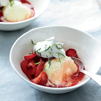 Honey-Lime Strawberries with Whipped Cream