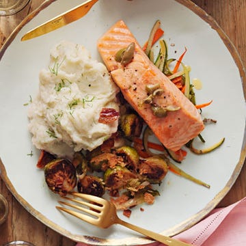 <p>A simple, flavorful salmon dish perfect for date night, entertaining, or any old weeknight.</p><p><b>Recipe: </b><a href="/recipefinder/salmon-parchment-olive-butter-recipe-opr0213" target="_blank"><b>Salmon in Parchment with Olive Butter</b></a></p>
