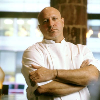 While Top Chef judge Tom Colicchio made a name for himself as a high-end chef, he also makes a mean sandwich. The successful restaurateur branched out from fancy and pricey establishments back in 2003, when he founded 'Wichcraft. The chain now exists in New York, San Francisco, and Las Vegas and is known for making innovative, high-quality sandwiches with the freshest of ingredients.