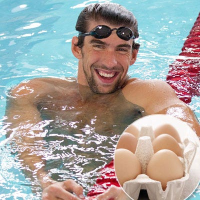 Michael Phelps: Eggs, Oatmeal, Energy Shake