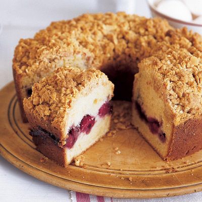 <p>This recipe calls for raspberries, but you can use any other berry (or mix of berries) that you like to create your own, one-of-a-kind version of this almond streusel-topped cake. </p><br /><p><b>Recipe:</b> <a href="/recipefinder/almond-berry-coffee-cake-recipe-mslo0111" target="_blank"><b>Almond-Berry Coffee Cake</b></a></p>