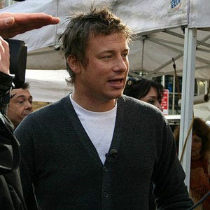 <p>Jamie Oliver is well known as a celebrity chef, but he is also known as an advocate for healthy school lunches. In early 2012, a report from the Physicians Committee for Responsible Medicine made news for criticizing Oliver's <i>Meals in Minutes</i>, characterizing the book as, "one of the worst cookbooks of 2011," from the health aspect.</p>

<p><a href="/food/recalls-reviews/jamie-oliver-cookbook-2011-unhealthiest-list"><b>Read the Whole Story</b></a></p>