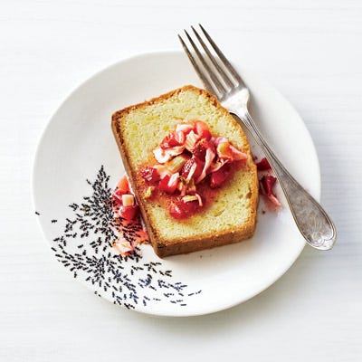 Strawberry-and-Wild-Fennel Compote with Pound Cake