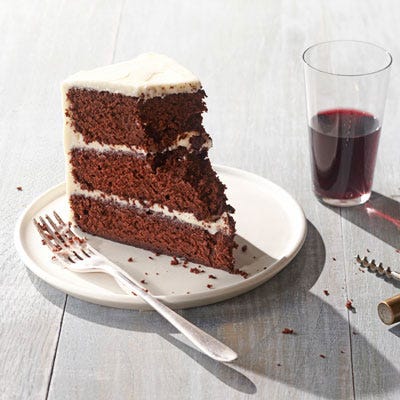 <p>Red velvet cake may be a perennial at children's birthday parties, but there's nothing childish about this cake. Red wine adds a sophisticated flavor note to this already rich and colorful dessert.</p>
<p><strong>Recipe:</strong> <a href="http://gogonow.org/recipefinder/red-wine-velvet-cake-recipe-opr1012%22 target="_blank"><strong>Red-Wine Velvet Cake</strong></a></p>