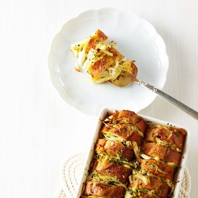 <p>In this recipe from the River Cottage Fish Book, chef Hugh Fearnley-Whittingstall layers baguette and lump crabmeat, then pours custard on top.</p><p><b>Recipe: </b><a href="/recipefinder/buttery-crab-bread-pudding-recipe-fw0212" target="_blank"><b>Buttery Crab Bread Pudding</b></a></p>