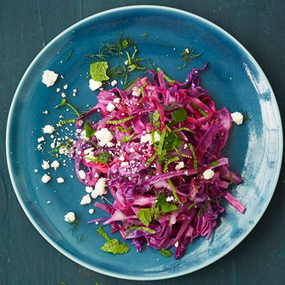 Red Cabbage with Feta and Mint Recipe