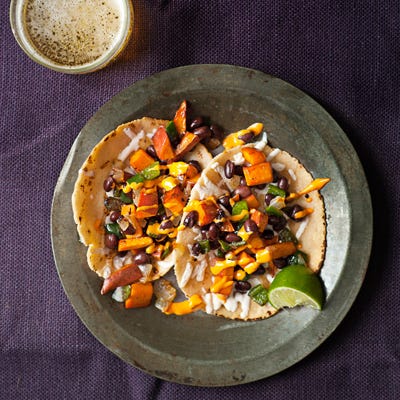 Roasted Sweet Potato and Black Bean Tacos