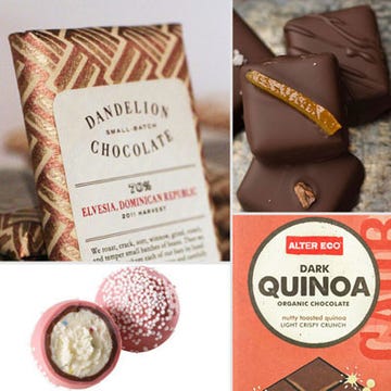 What's chocolate looking like as we enter 2013? Imagine nut-butter fillings, tea-infused ganaches, and bean-to-bar chocolates — to name a few delicious decadences. Get ready to feast your eyes on the most captivating bars, bonbons, and truffles. What are you waiting for? It's time to treat yourself to eight chocolate trends!