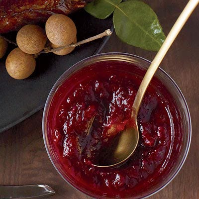 Cranberry, Ginger, and Orange Chutney