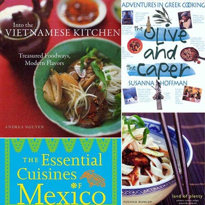 Hoping for an easy way to broaden your culinary horizons? Look no further than a new cuisine. Before you raise your hand in protest to even more restaurant dining, hear me out: the best way to familiarize oneself with a particular country's food is by actually cooking it yourself.
<br /><br />
We promise this proposition will be both fun and easy, thanks to the following tomes, each of which is written by a foremost expert in the cuisine. Behold: 10 definitive international cookbooks that are essential to any globe-trotter's kitchen.