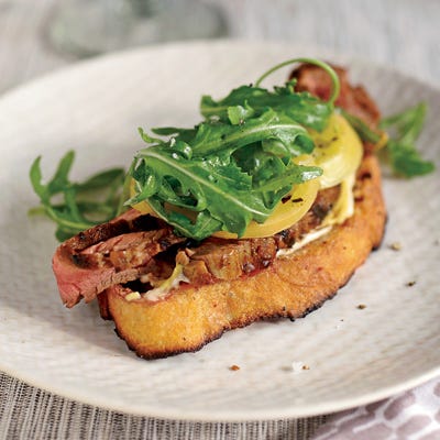 <p>"If I don't have good food at hand, I always eat the wrong thing," Quinn Hatfield says. That's why he keeps grilled meats in his fridge for sandwiches."</p><p><b>Recipe: </b><a href="http://gogonow.org/recipefinder/open-face-steak-sandwich-pickled-green-tomatoes-recipe-fw0711%22 target="_blank"><b>Open-Face Steak Sandwich with Pickled Green Tomatoes</b></a></p>