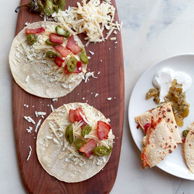 Bacon, Cheese, and Jalapeño Tacos