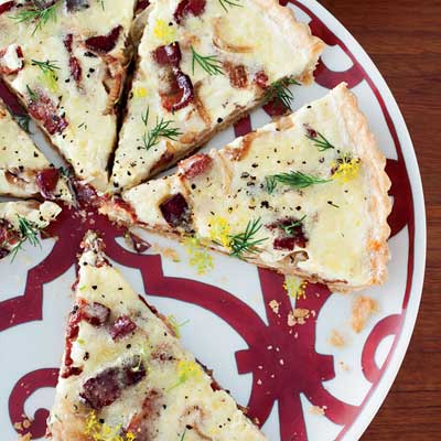 Bacon, Cheddar, and Onion Quiche