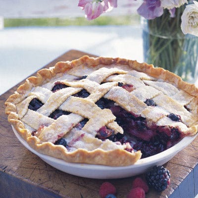 <p>You've worked hard to plan this shower. It's time for a reward. How about a slice of fruity, delectable pie? Fill it with plenty of blueberries and blackberries to fit the baby boy-themed celebration. </p><br />
<p><b>Recipe: </b><a href="/recipefinder/deep-dish-bumbleberry-pie-999" target="_blank"><b>Deep-Dish Bumbleberry Pie</b></a></p>