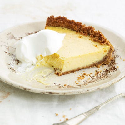 <p>This silken frozen pie is adapted from Clancy's, one of David Guas's favorite New Orleans neighborhood restaurants. <em>(Recipe adapted from </em>DamGoodSweet.<em>)</em></p><p><b>Recipe: </b><a href="/recipefinder/lemon-ice-box-pie-recipe" target="_blank"><b>Lemon Ice Box Pie</b></a></p>
