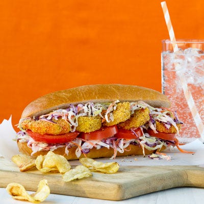 <p>Under 400 calories and made in only 20 minutes, our shrimp po' boys are the perfect lunch or dinner that will please kids and adults alike.</p><p><b>Recipe: </b><a href="http://delish.com/recipefinder/shrimp-po-boy-recipe-wdy0513" target="_blank"><b>Shrimp Po'Boy</b></a></p>