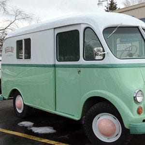 Hello! Ice Cream serves up scoops of gelato as well as a slew of gelato-based frozen treats out of an adorable green vintage ice cream truck named Ingrid. Everything on the truck is made fresh with gelato flavors such as espresso, stracciatella, banana, and salted caramel. The rich and creamy product can be served as is or found in gelato pops, cakes, mini cones, and gelato jewels (balls of gelato on a stick dipped in a sweet coating.)
<br /><br />
<a href="http://www.helloicecream.com">helloicecream.com</a>