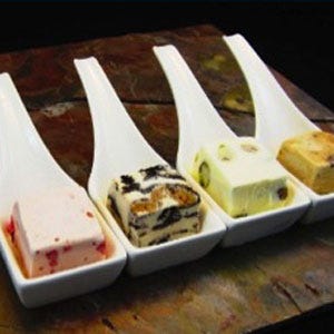 Ice Cubed offers the ice cream truck treats of childhood, but for grown up tastes. They make small batch ice cream, hand-crafted popsicles, and other frozen desserts. Everything on the truck is made from scratch and used to create some out-of-the-box and intriguing flavors. For example the Hudson Valley Winter includes foie gras ice cream, Mirabelle plum compute and Minus 8 vinegar. Corn Maze features caramel ice cream, salty popcorn crunch, Penuche nougat, and roasted almonds. 
<br /><br />
<a href="http://ice-cubed.com">ice-cubed.co</a>