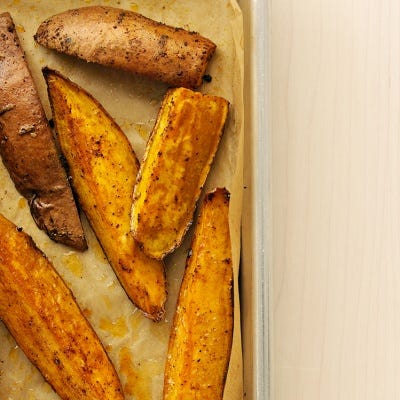 Chili-Roasted Sweet Potato Wedges