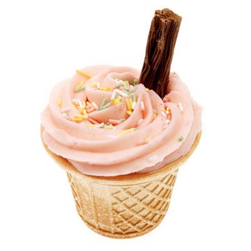 Eco-friendly and adorable, cupcake cones eliminate the need for crinkly paper wrappers. Instead, the mini cakes are baked in flat-bottomed ice cream cones and then frosted to look like a lickable scoops of ice cream. The exact origins of the cupcake cone (or cupcone) are unknown, but the handy dessert can be traced back to at least 1957, when it appeared in a <a href="http://pzrservices.typepad.com/vintagerecipes/2013/02/retro-cupcake-ideas.html" target="_blank">Betty Crocker advertisement</a>.