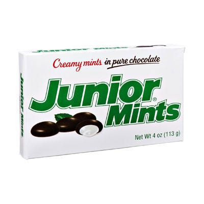 introduced in 1949, this popular candy was named after junior miss, a broadway show of the time the candy even made an iconic appearance in a seinfeld episode where a candy fell into the abdominal cavity of a patient during surgery solidifying its place as the perfect candy to indulge in while watching, well anything