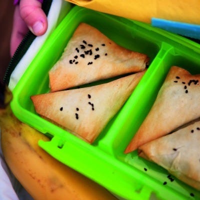 Veggie-tastic Samosas <p>Easy for tiny hands to grasp and bursting with good stuff, our veggie samosas are a perfect snack served at home, on the go, or in a lunch box. Use our handy folding guide to make beautiful little packages.</p>