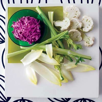 Creamy Beet Dip with White Crudités